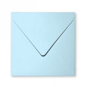 20 enveloppes 14x14cm bleu ciel