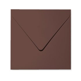 20 enveloppes 14x14cm marron taup