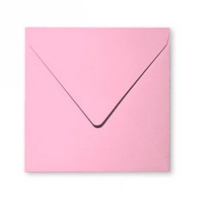 20 enveloppes 14x14cm rose