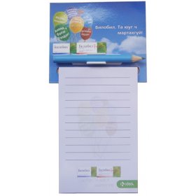 Advertising magnet notepad paper with pencil (request a quotation)
