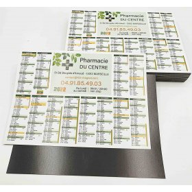 calendrier magnet publicitaire impression quadri