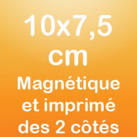 Entrambi i lati del magnete 10x7,5cm