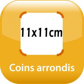 magnet frigo 11x11cm coins arrondis