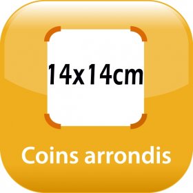 magnet frigo 14x14cm coins arrondis