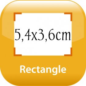 magnet frigo 5,4x3,6cm angles droits