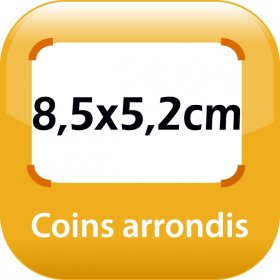 magnet frigo 8,5x5,2cm coins arrondis