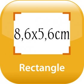magnet frigo 8,6x5,6cm angles droits