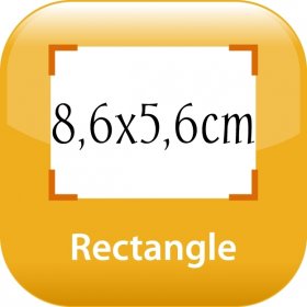 magnet frigo 8,6x5,6cm angles droits