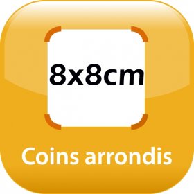 magnet frigo 8x8cm coins arrondis