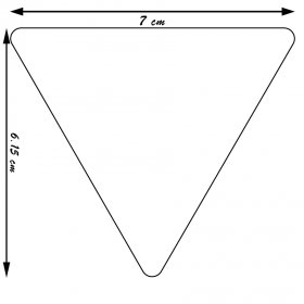 magnet triangle 7x6,15cm
