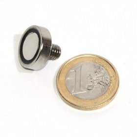 Magneti neodimi con barra filettata Ø 16mm  M4