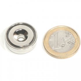 Magneti neodimi per fissaggio con base in acciaio 20mmX4.5
