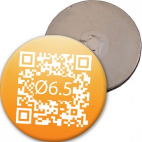 magnetic badge QR code 2,36in