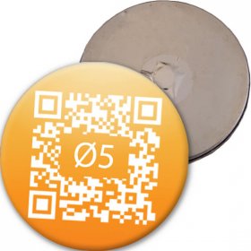 magnetic badge QR code ⌀1,97in