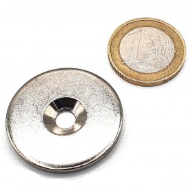 Metal disc with bevelled hole 32mm 