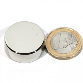 Neodymium magnetic discs Ø0,98 x 0,4in