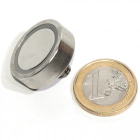 Pot neodymium magnet with external thread  0,98in
