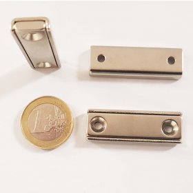 rectangular neodymium magnet with fixing hole 40 x 13.5mm