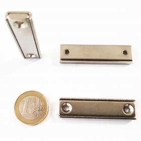 rectangular neodymium magnet with fixing hole 50 x 13.5mm