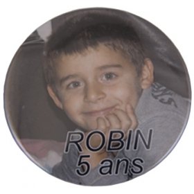 Round Birth announcement magnet 44mm