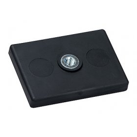 slip-resistant rubber coated round base magnet with drilled hole 43x31mm