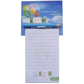 Werbemagnet Notizpapier mit Bleistift (kostenvoranschlag anforden)