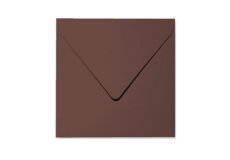 20 enveloppes 14x14cm marron taupé