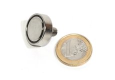 aimant nodyme  base 20mm avec tige filete M4