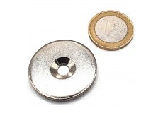 Disco in metallo con foro smussato 32mm