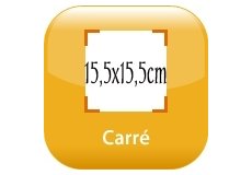 magnet ardoise effaable  sec 15,5x15,5cm (feutre vendu sparment)