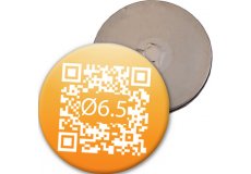 magnet badge QR code ⌀6,5cm paisseur 3mm