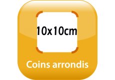 magnet frigo 10x10cm coins arrondis