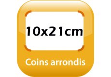 magnet frigo 10x21cm coins arrondis