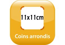 magnet frigo 11x11cm coins arrondis