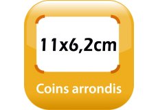 magnet frigo 11x6,2cm coins arrondis