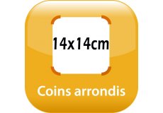 magnet frigo 14x14cm coins arrondis