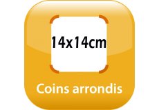 magnet frigo 14x14cm coins arrondis