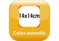 magnet frigo 14x14cm coins arrondis