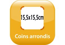 magnet frigo 15,5x15,5cm coins arrondis