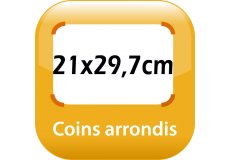 magnet frigo 21x29,7cm coins arrondis