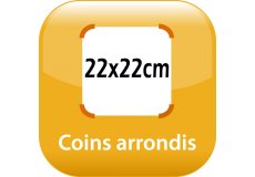 magnet frigo 22x22cm coins arrondis