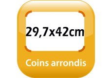 magnet frigo 29,7x42cm coins arrondis