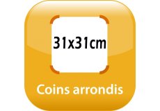 magnet frigo 31x31cm coins arrondis