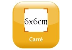 magnet frigo 6x6cm angles droits