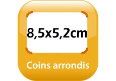 magnet frigo 8,5x5,2cm coins arrondis