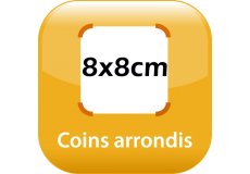 magnet frigo 8x8cm coins arrondis