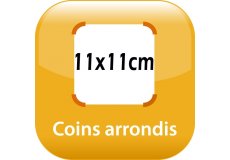 magnet thermomtre 11x11cm coins arrondis