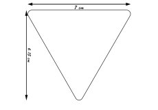 magnet triangle 7x6,15cm