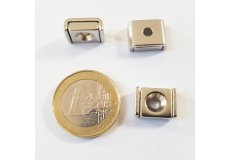 magnete al neodimio rettangolare con foro di fissaggio 10 x 13,5 mm