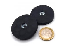 magnete antiscivolo 43mm con foro cilindrico 